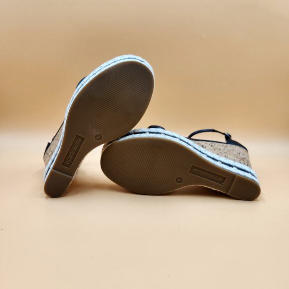 BCBGeneration Women Black Narida Ankle Strap Wedge Platform Sandals Size US 7 - Picture 6 of 6